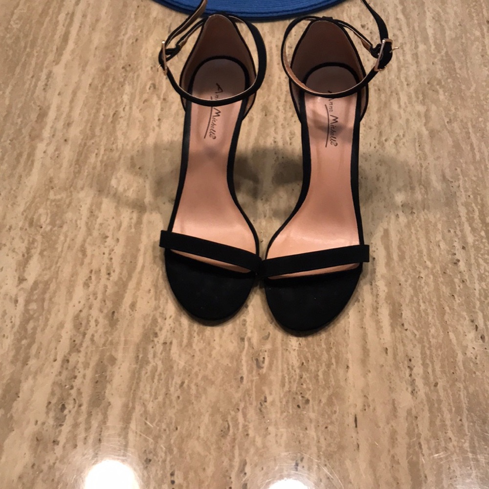 Black suede heels